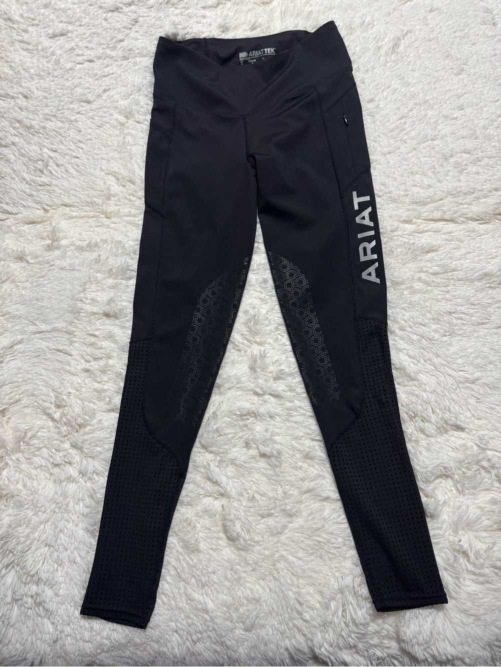 Ariat Black Performance Riding Leggings with Logo